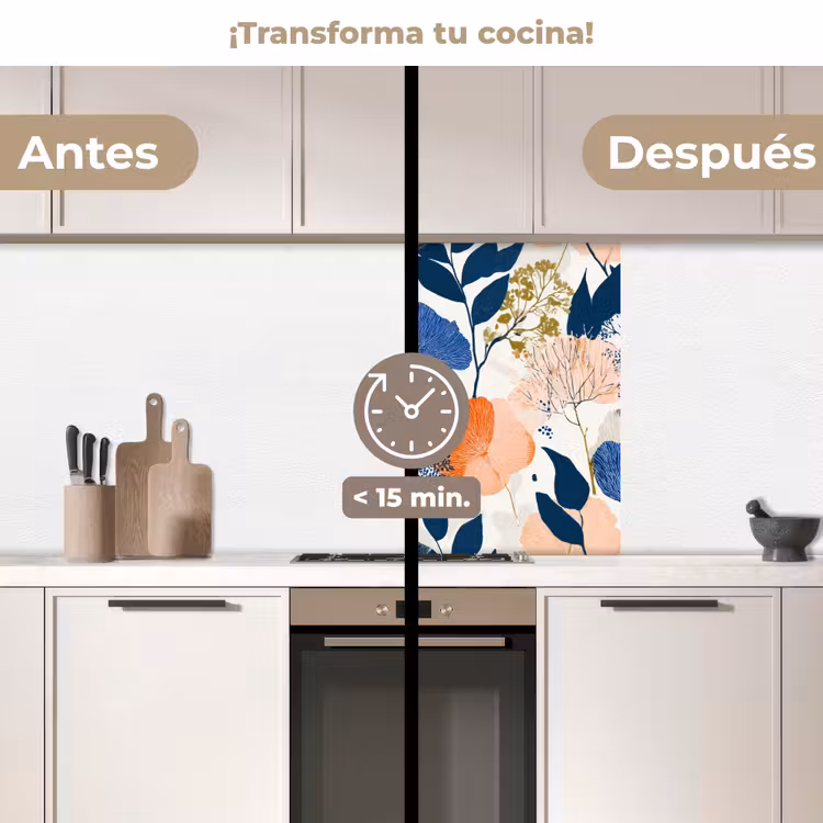 Revestimiento cocina - Flores - Botánica - Colorido — 2