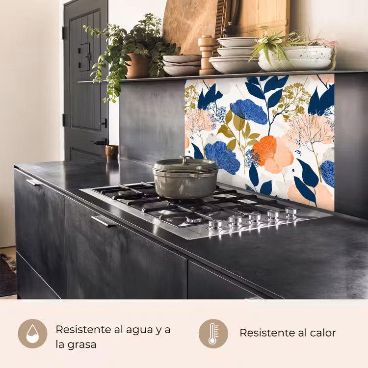 Revestimiento cocina - Flores - Botánica - Colorido — 4