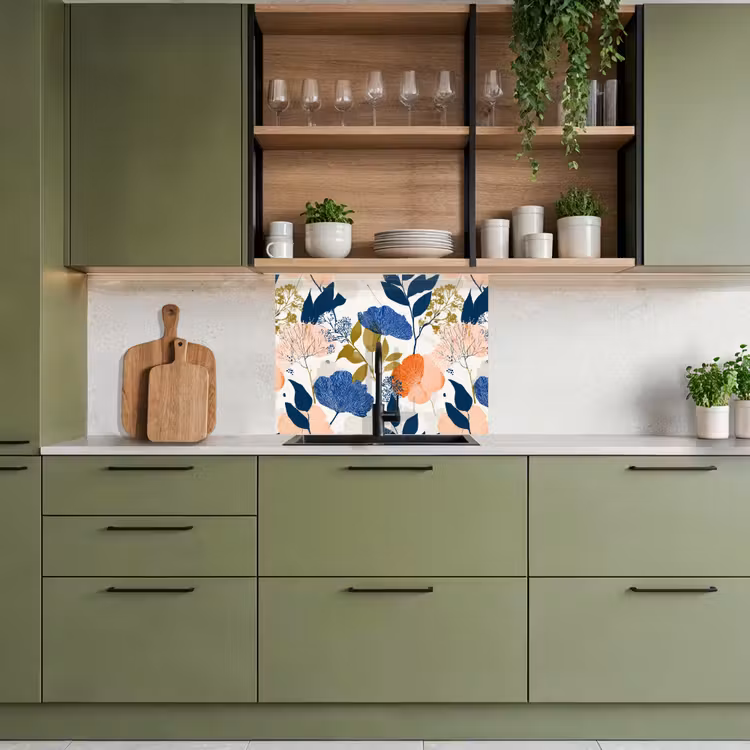 Revestimiento cocina - Flores - Botánica - Colorido — 7
