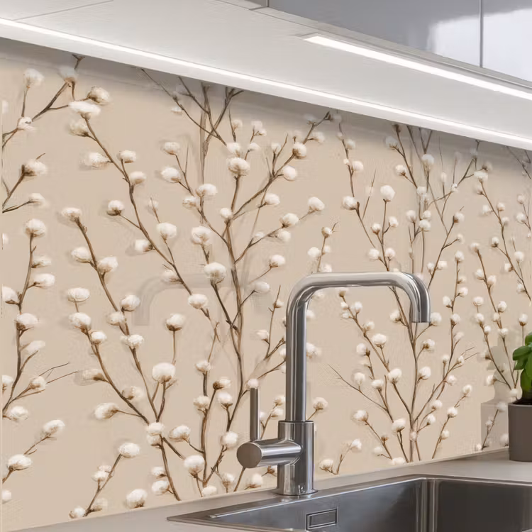 Revestimiento cocina - Algodón - Naturaleza - Topo — 1