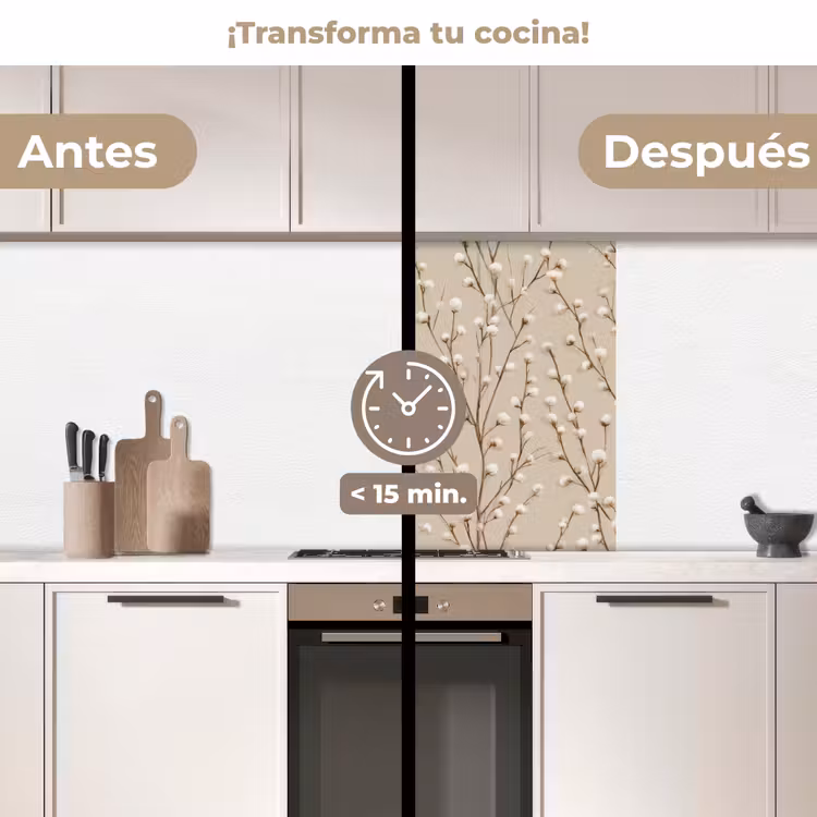 Revestimiento cocina - Algodón - Naturaleza - Topo — 2