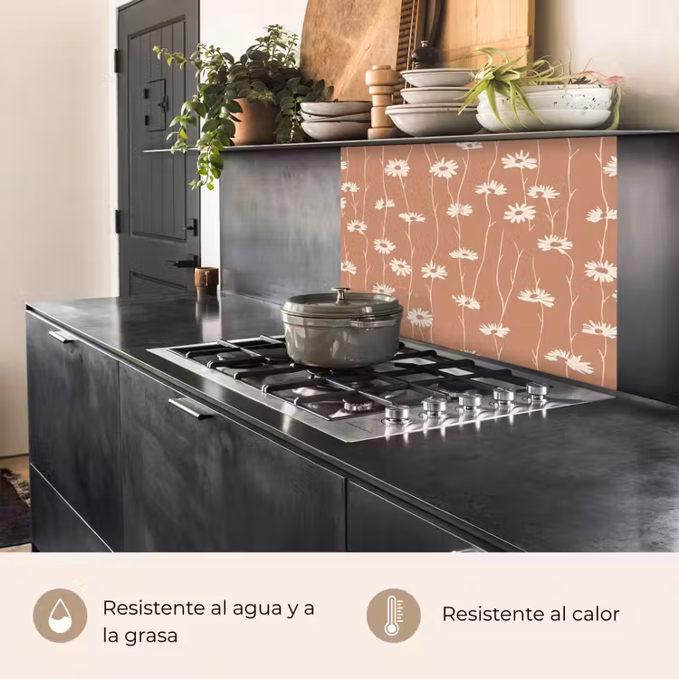 Revestimiento cocina - Margaritas - Sutil - Terracota — 4