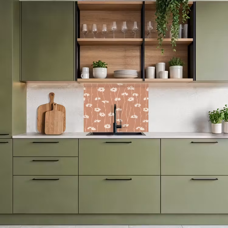 Revestimiento cocina - Margaritas - Sutil - Terracota — 7
