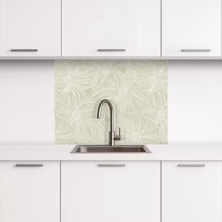 Revestimiento cocina - Sereno - Flores - Verde — 3