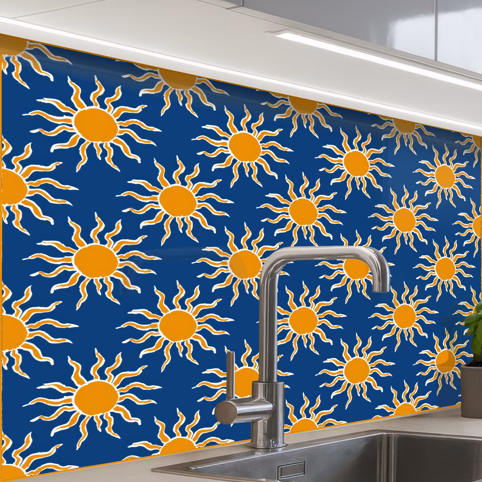 Revestimiento cocina - Sol - Patrón - Azul — 1