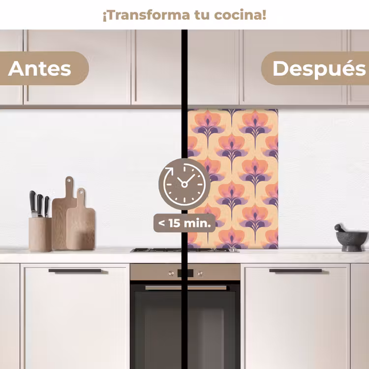 Revestimiento cocina - Botánico - Patrón - Pastel — 2