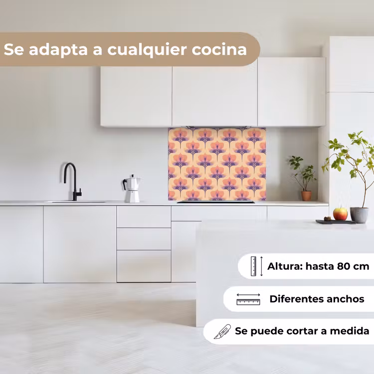 Revestimiento cocina - Botánico - Patrón - Pastel — 6
