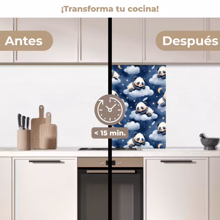 Revestimiento cocina - Pandas - Durmiendo - Azul — 2