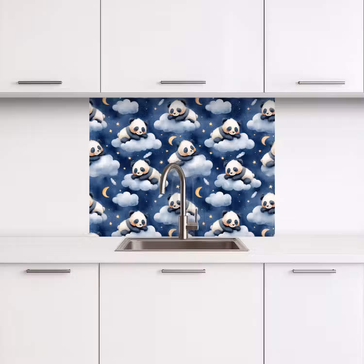 Revestimiento cocina - Pandas - Durmiendo - Azul — 3