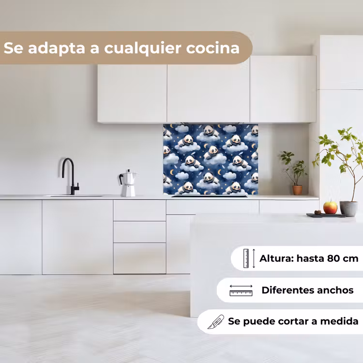 Revestimiento cocina - Pandas - Durmiendo - Azul — 6