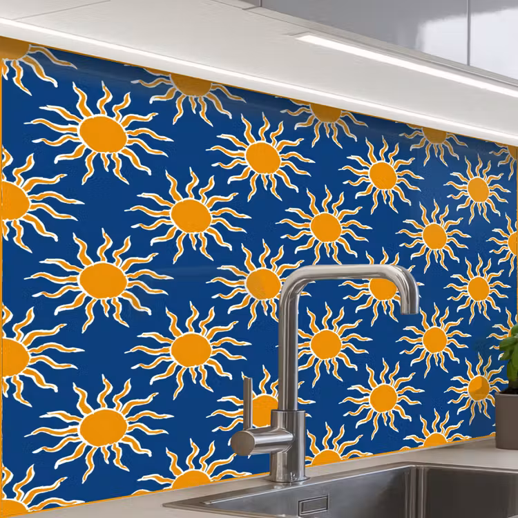 Revestimiento cocina - Sol - Patrón - Azul — 1