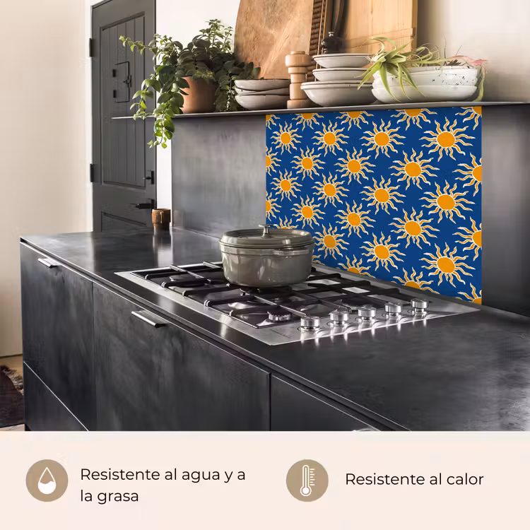 Revestimiento cocina - Sol - Patrón - Azul — 4