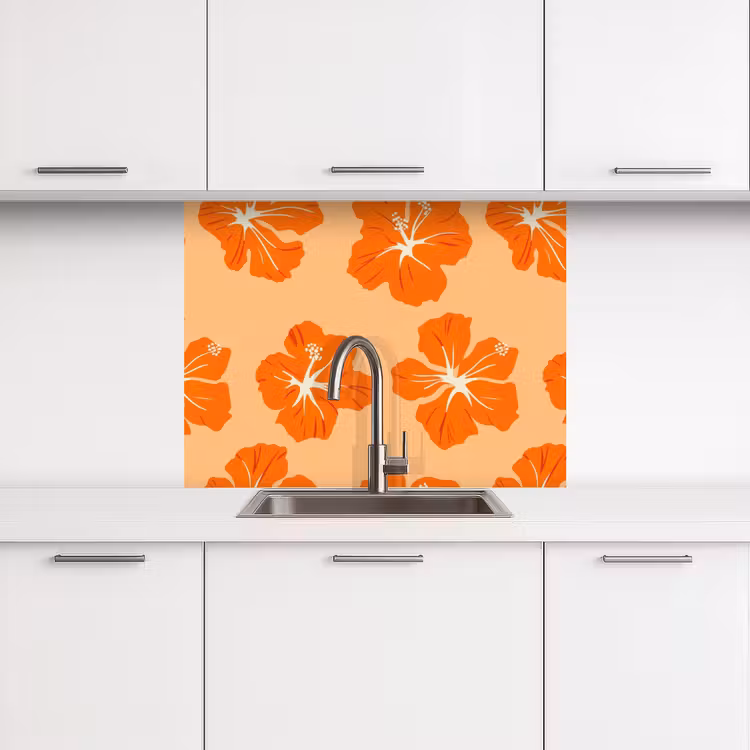 Revestimiento cocina - Tropical - Hibisco - Naranja — 3