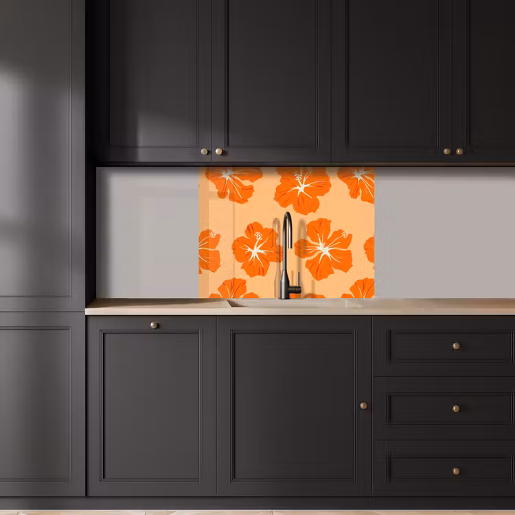Revestimiento cocina - Tropical - Hibisco - Naranja — 5