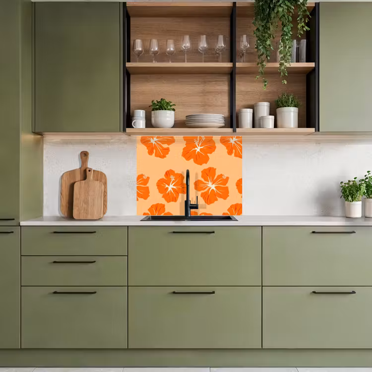 Revestimiento cocina - Tropical - Hibisco - Naranja — 7