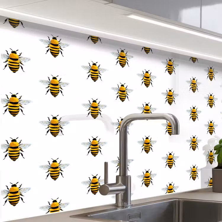 Revestimiento cocina - Abejas - Atemporal - Blanco — 1