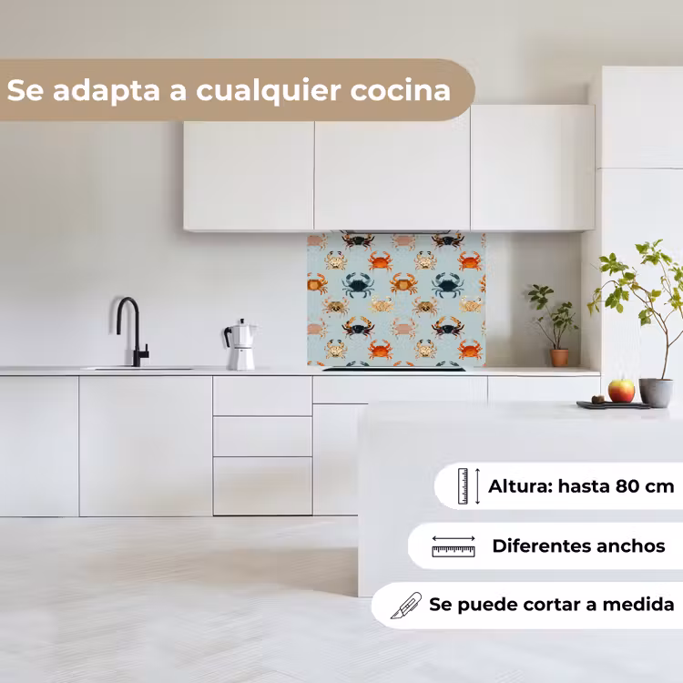 Revestimiento cocina - Cangrejos - Juguetones - Coloridos — 6