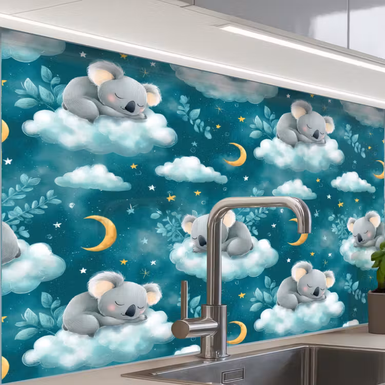 Revestimiento cocina - Koalas - Encantador - Azul — 1