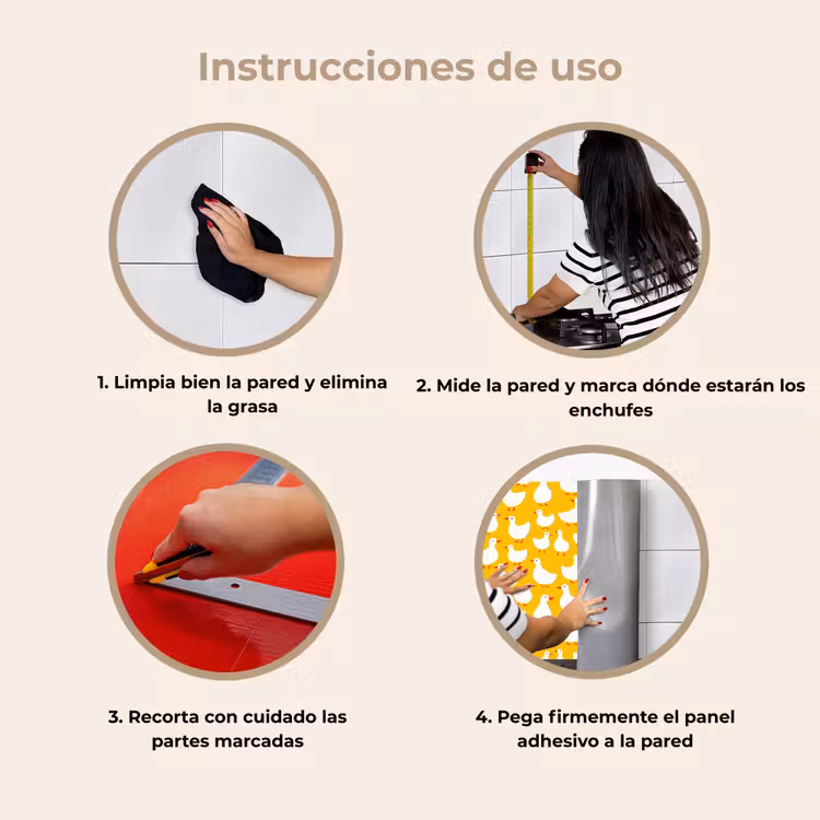 Revestimiento cocina - Patos - Patrón - Amarillo — 8