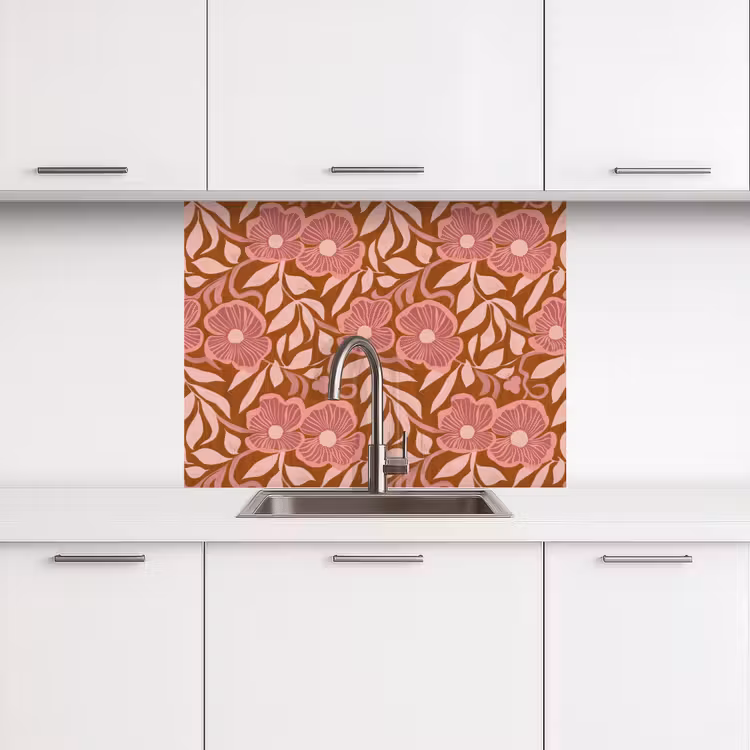 Revestimiento cocina - Atmósfera - Flores - Rosa — 3
