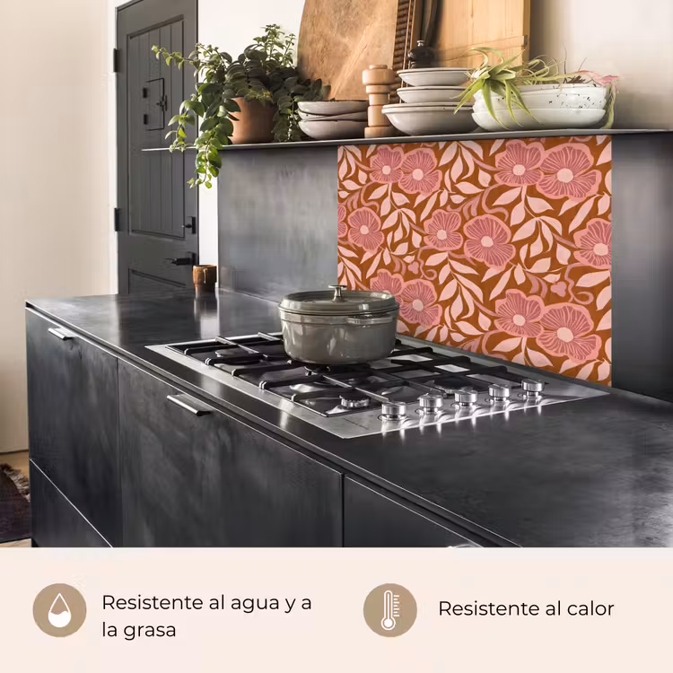 Revestimiento cocina - Atmósfera - Flores - Rosa — 4