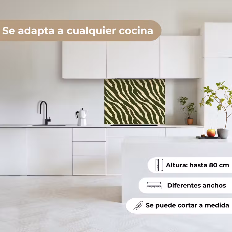 Revestimiento cocina - Cebra - Patrón - Verde — 6