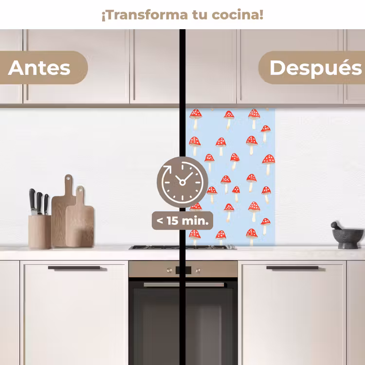 Revestimiento cocina - Champiñón -Tale - Azul — 2
