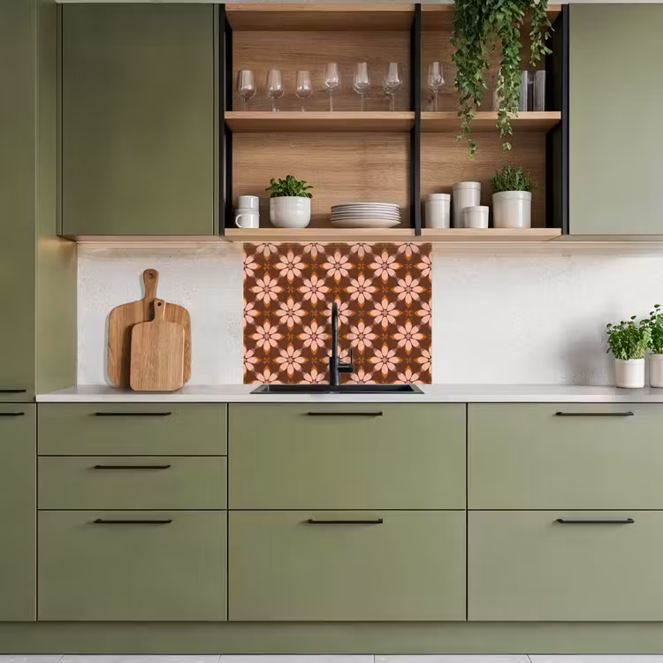 Revestimiento cocina - Clásico - Retro - Marrón — 7