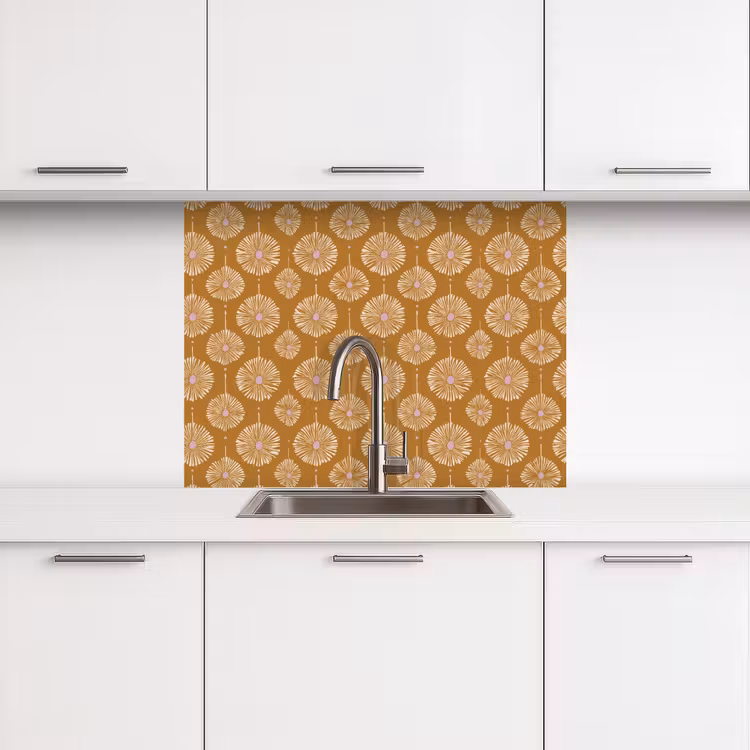 Revestimiento cocina - Flores - Modernas - Ocre — 3