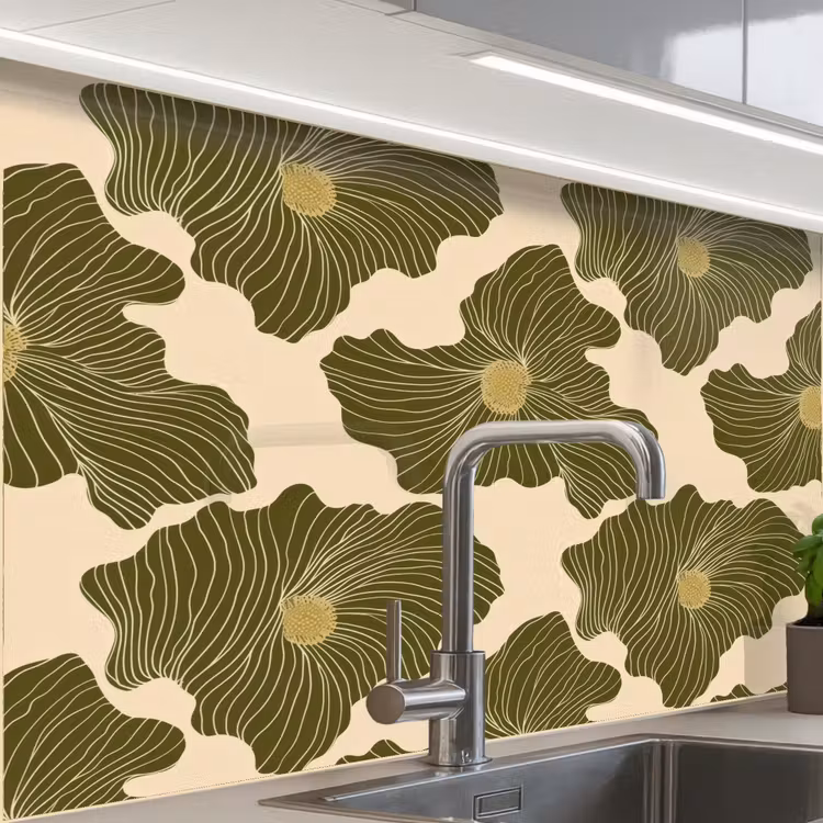 Revestimiento cocina - Moderno - Abstracto - Verde — 1