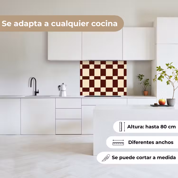 Revestimiento cocina - Retro - Estampado - Marrón — 6