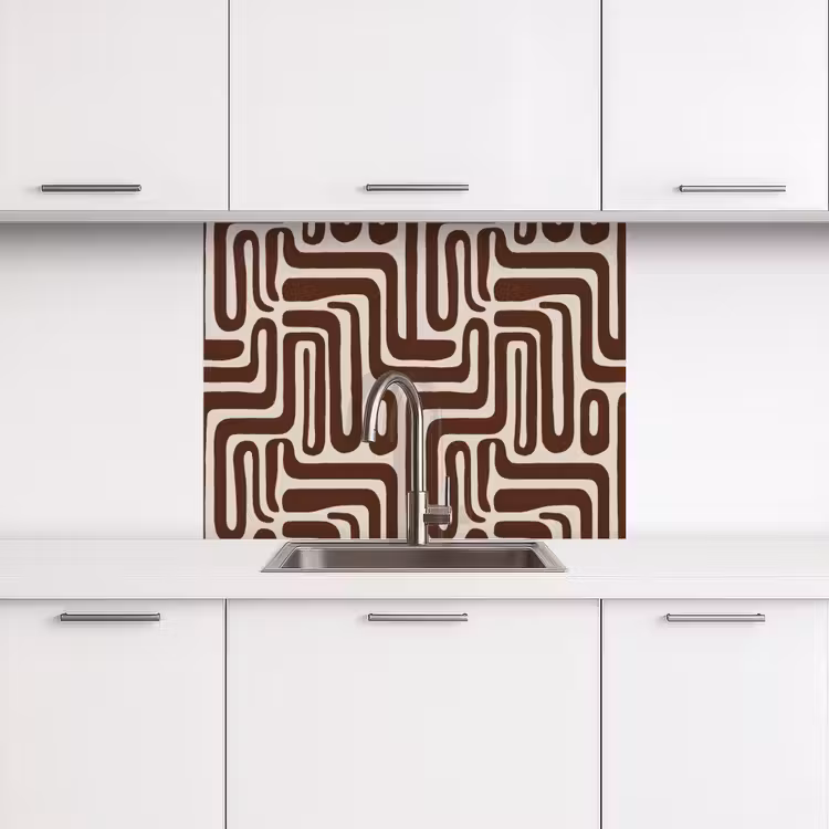 Revestimiento cocina - Abstracto - Motivo - Marrón — 3