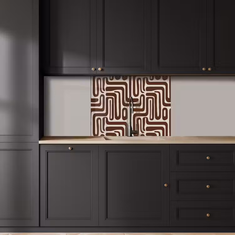 Revestimiento cocina - Abstracto - Motivo - Marrón — 5