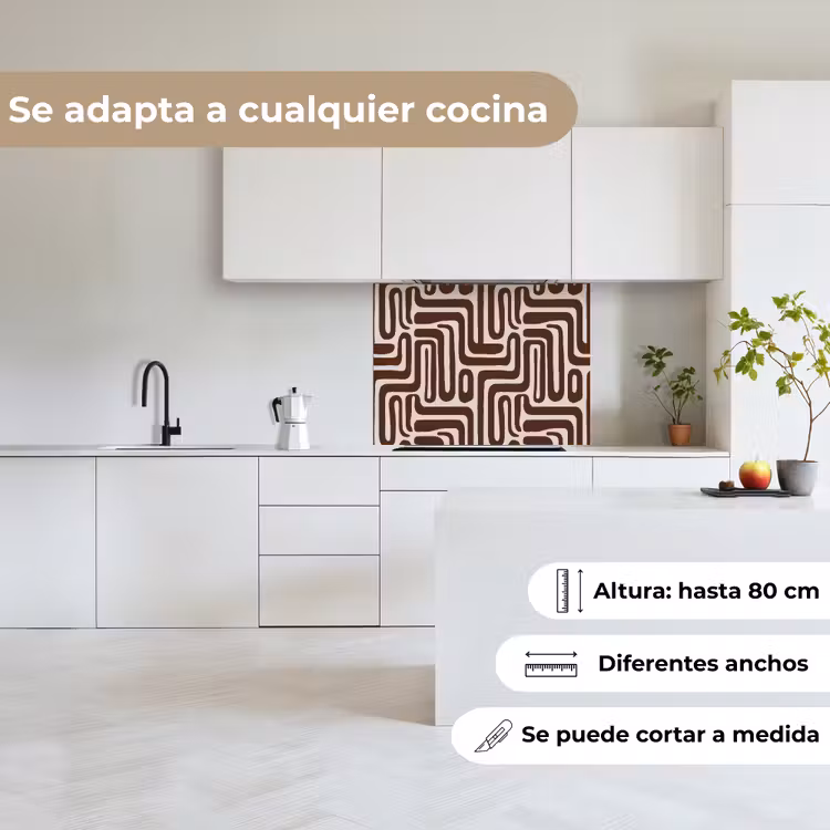 Revestimiento cocina - Abstracto - Motivo - Marrón — 6