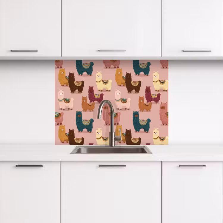 Revestimiento cocina - Alpacas - Patrón - Colorido — 3