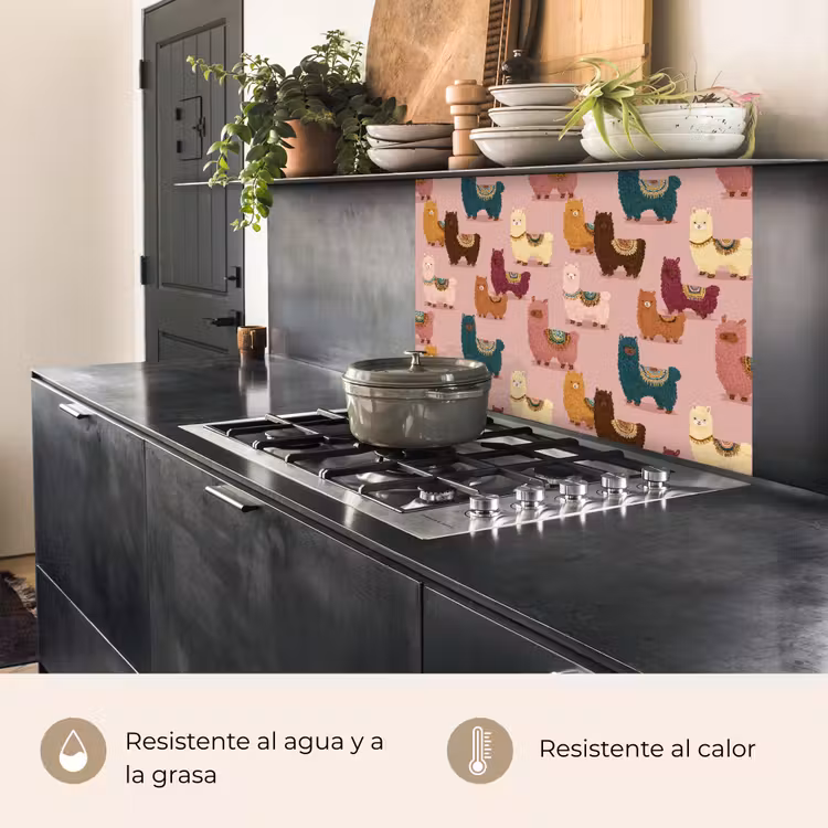 Revestimiento cocina - Alpacas - Patrón - Colorido — 4