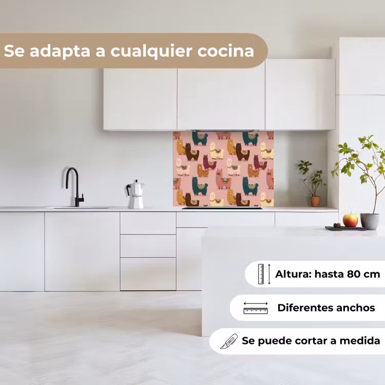 Revestimiento cocina - Alpacas - Patrón - Colorido — 6