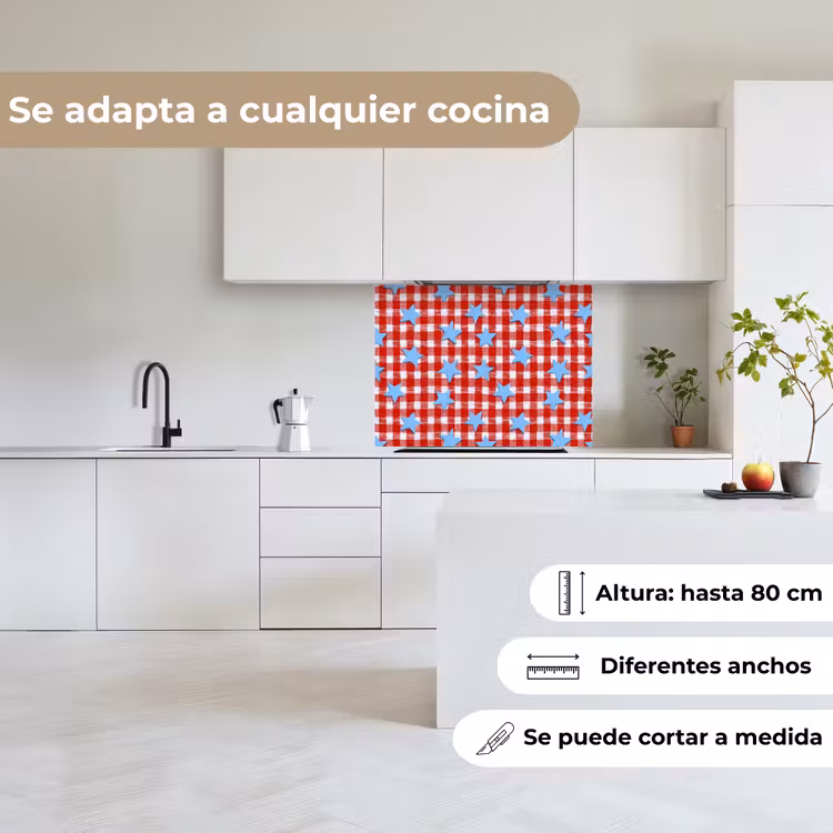 Revestimiento cocina - Cuadros - Estrellas - Rojo — 6