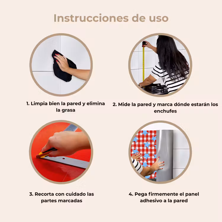 Revestimiento cocina - Cuadros - Estrellas - Rojo — 8