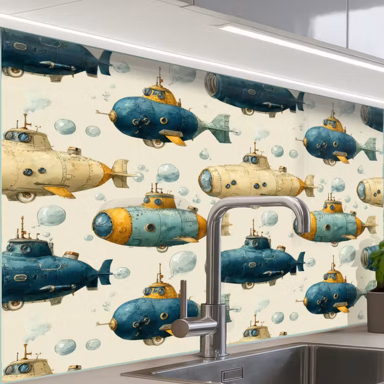Revestimiento cocina - Barco de buceo - Fantasía - Colorido — 1