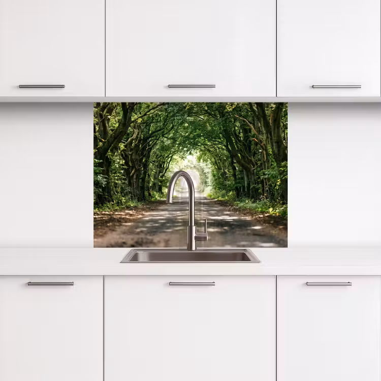 Revestimiento cocina - Carretera - Árboles - Naturaleza - Verde — 3