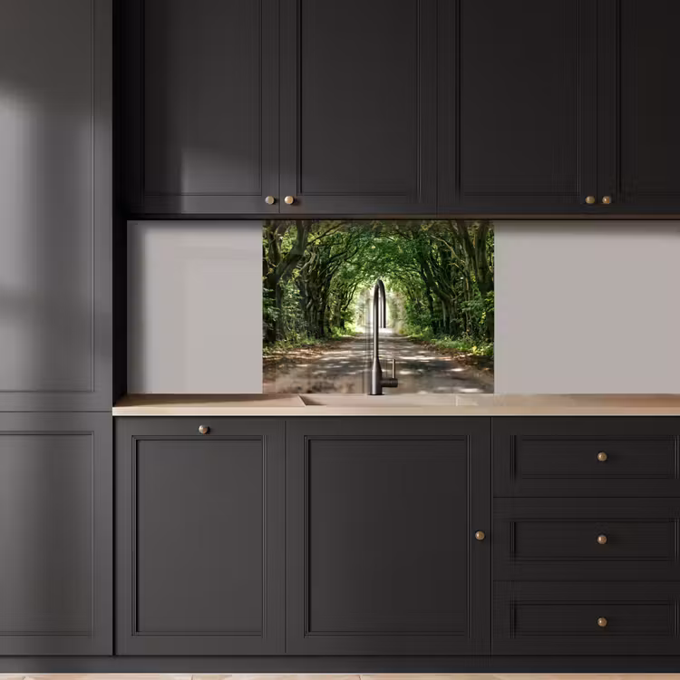 Revestimiento cocina - Carretera - Árboles - Naturaleza - Verde — 5