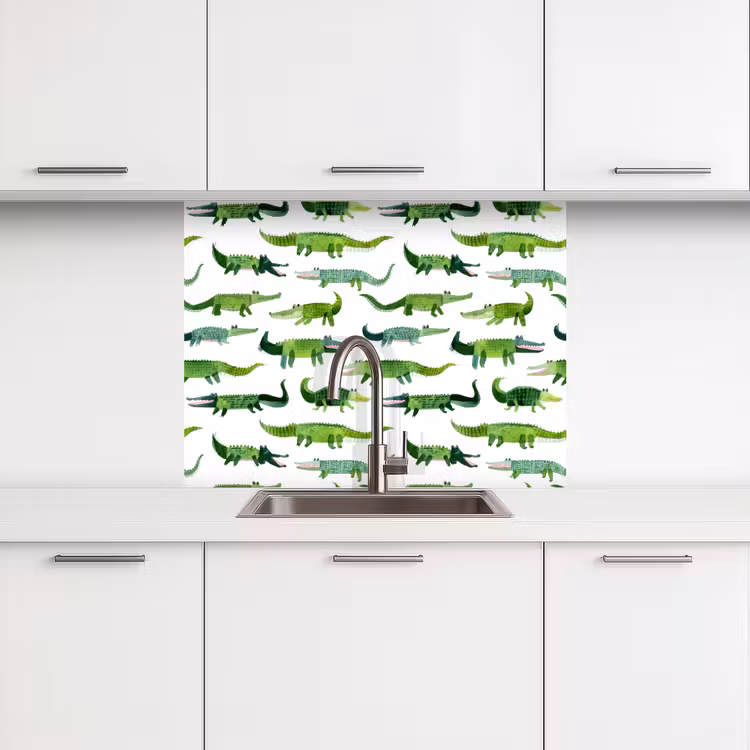 Revestimiento cocina - cocodrilo - Juguetón - Verde — 3
