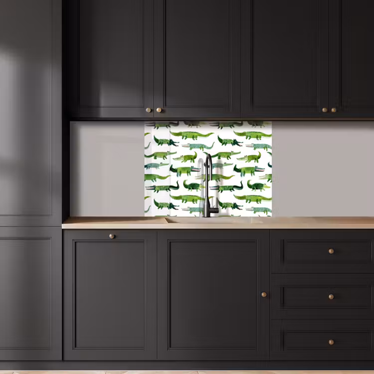 Revestimiento cocina - cocodrilo - Juguetón - Verde — 5