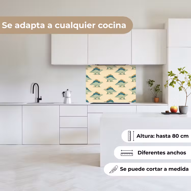 Revestimiento cocina - Dino - Patrón - Verde — 6