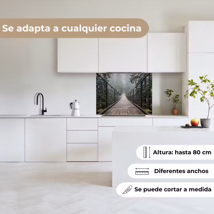Revestimiento cocina - Puente - Bosque - Niebla - Naturaleza — 6