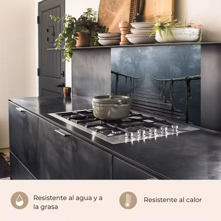 Revestimiento cocina - Puente - Selva - Niebla - Naturaleza — 4