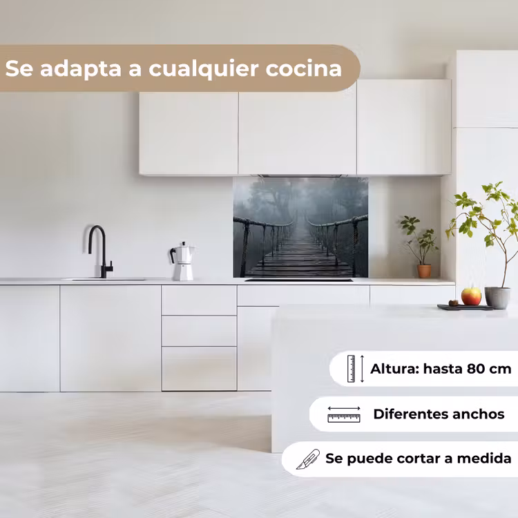 Revestimiento cocina - Puente - Selva - Niebla - Naturaleza — 6