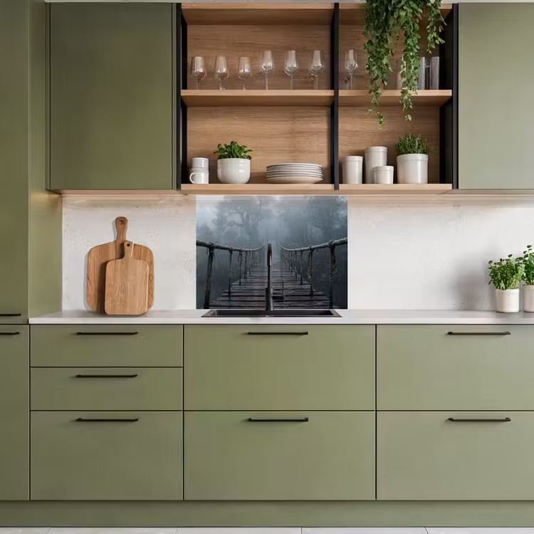 Revestimiento cocina - Puente - Selva - Niebla - Naturaleza — 7