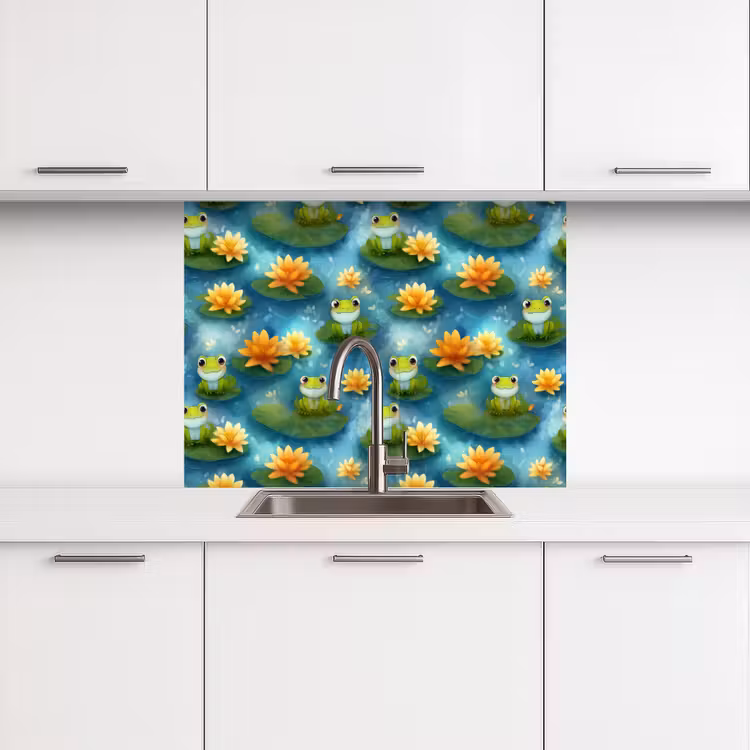 Revestimiento cocina - Rana - Lirios - Verde — 3